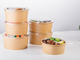 No Deformation Kraft Paper Bowls , Microwavable 12 Oz Salad Paper Bowls