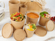 26oz 780ml Bamboo Pulp Paper Soup Bowls With Lids