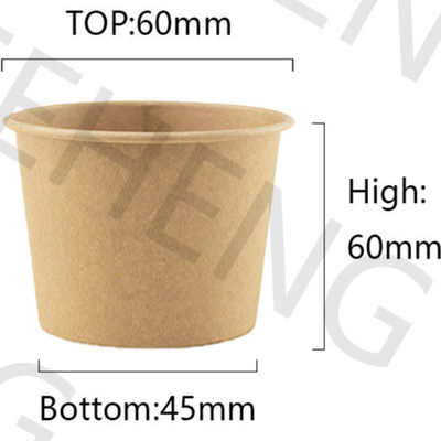 ZH 4 Oz Kraft Paper Bowls Environmentally Friendly Kraft Sauce Cups