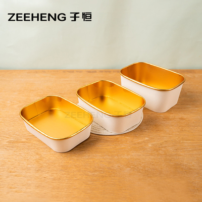Multi-Purpose Flexo Printing Gold Foil Food Container For Salad And Soup