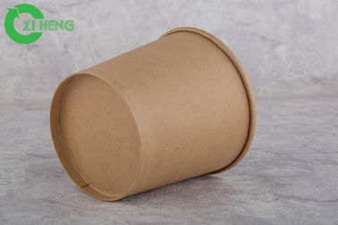 Hotel Disposable Soup Cups With Lids , 12 Oz Paper Cups For Ice Cream