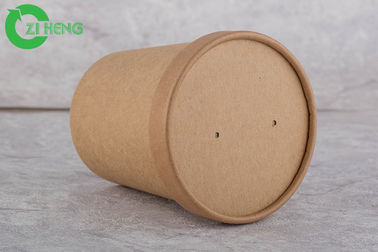 Sturdy Durable Kraft Paper Cups 12 Oz Single Wall For Hot Soup FDA Approved