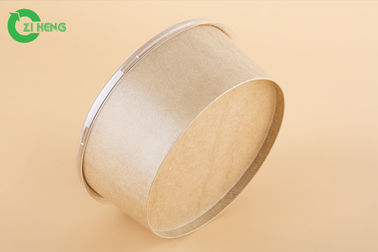 Chip Recycled Paper Bowls , 50 OZ Disposable Paper Salad Bowls With Cover Lid
