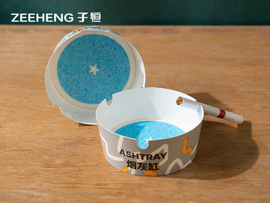 Disposable Paper Ashtray with Gel Smokeless Material in 6 Colors Packed 400pcs per Carton for Hotel Restaurant Home Use