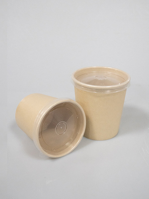 PE Coated Recyclable Disposable Soup Cups For Hot Drinks Oil / Crush Resistance