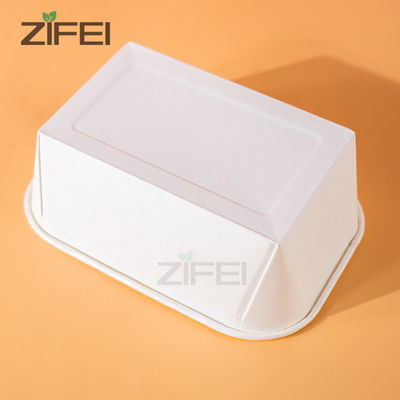 Biodegradable Rectangle Takeaway Bowl Kraft Paper Food Container