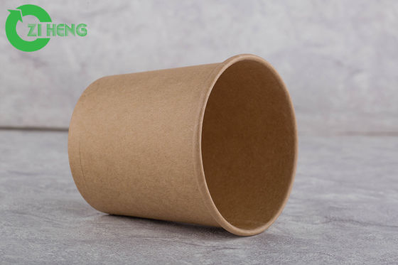 Food Grade Brown Disposable Paper Cups 480 ML Hard Strong For Water ...