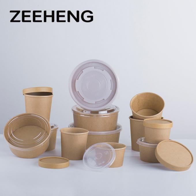 42oz 1300ml Round Sturdy Disposable Soup Bowls Kitchenware With Clear